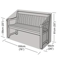 Garland 3-4 Seater Garden Bench Cover Black (W1496)