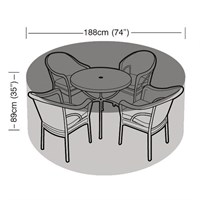 Garland 4-6 Seater Round Garden Furniture Set Cover Green (W1196)