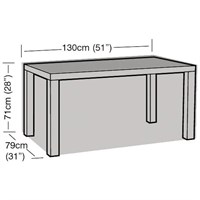 Garland 4 Seater Rectangular Table Garden Furntiure Cover Black (W1372)