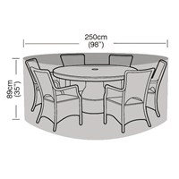 Garland 6-8 Seater Round Garden Furniture Set Cover Green (W1200)