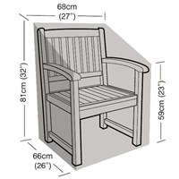 Garland Armchair Garden Furntiure Cover Black (W1484)