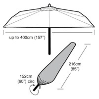 Garland Ex Large Garden Parasol Cover Green (W1244)
