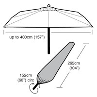 Garland Giant Garden Parasol Cover Black (W1454)
