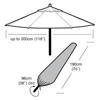Garland Large Garden Parasol Cover Green (W1240)