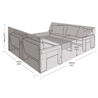 Garland Lounge Garden Furniture Set Cover Black (W1676)