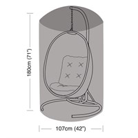 Garland Single Hanging Chair Garden Furntiure Cover Black (W1426)