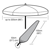 Garland Small Garden Parasol Cover Black (W1444)