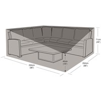 Garland Small Square Casual Lounge Garden Furniture Set Cover Black (W1710)