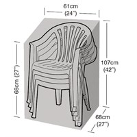 Garland Stacking Chair Garden Furntiure Cover Black (W1476)