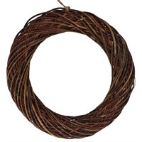 Gisela Graham Christmas 50cm Large Wicker Natural Looking Christmas Door Wreath (40024)