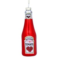 Gisela Graham Christmas Bottle of Ketchup Glass Christmas Tree Decoration (01688)