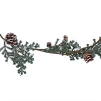 Gisela Graham Christmas 129cm Frosted Pine Cone Fir Garland Artificial Christmas Garland (40116)