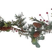 Gisela Graham Christmas 180cm Fir, Pine Cone & Berry Artificial Christmas Garland (41085)