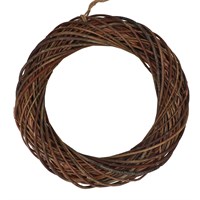Gisela Graham Christmas 35cm Small Wicker Natural Looking Christmas Door Wreath (40029)