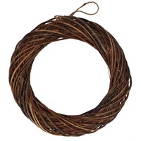 Gisela Graham Christmas 40cm Medium Wicker Natural Looking Christmas Door Wreath (40026)
