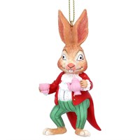 Gisela Graham Christmas Alice In Wonderland Mad March Hare Hanging Christmas Tree Decoration (14928)