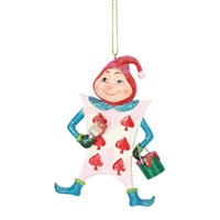 Gisela Graham Christmas Alice in Wonderland Playing Card Men Spades Hanging Christmas Tree Decoration (12548)