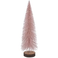 Gisela Graham Christmas Bristle Tree Pink Table Decoration (31878)