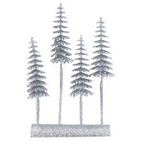 Gisela Graham Christmas Bristle Tree Quadruple Slim Table Decoration (39143)