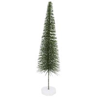Gisela Graham Christmas Bristle Tree Slim Green Table Decoration (36270)