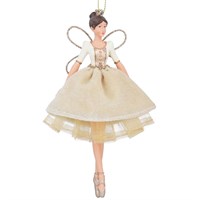 Gisela Graham Christmas Cream Fairy Hanging Tree Decoration (10290)