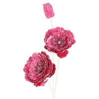 Gisela Graham Christmas Fuchsia Velvet Dahlia Stem (61683)