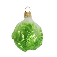 Gisela Graham Christmas Glass Brussel Sprout Bauble (00623)