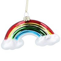 Gisela Graham Christmas Glass Rainbow Hanging Tree Decoration (01027)