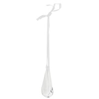 Gisela Graham Christmas Glass Tear Drop Shape with White Ribbon Hanging Tree Decoration (15023)
