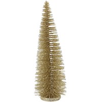 Gisela Graham Christmas Gold Glitter Brush Tree Table Decoration (39241)