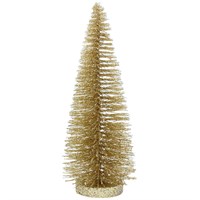 Gisela Graham Christmas Gold Glitter Brush Tree Table Decoration (39331)