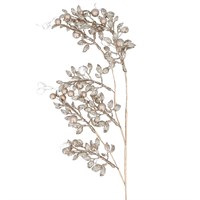 Gisela Graham Christmas Gold Glitter Leaf Spray (60181)