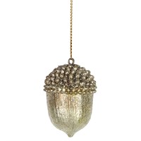 Gisela Graham Christmas Gold Acorn Hanging Tree Decoration - Design 1 (14554)