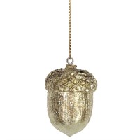 Gisela Graham Christmas Gold Acorn Hanging Tree Decoration - Design 2 (14554)