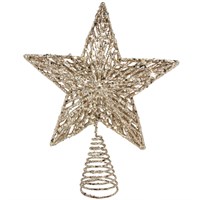 Gisela Graham Christmas Gold Sparkling Tree Top Star Tree Topper (37447)