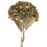 Gisela Graham Christmas Green & Gold Glitter Hydrangea Stem (61657)