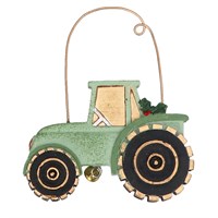 Gisela Graham Christmas Green Tractor Hanging Tree Decoration (11320)