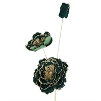 Gisela Graham Christmas Green Velvet Dahlia Stem (61685)