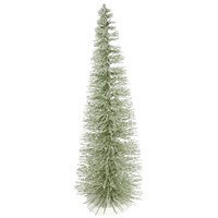 Gisela Graham Christmas Brush Tree Large Green Sparkling Table Decoration (32176)