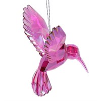 Gisela Graham Christmas Mauve Acrylic Hummingbird Hanging Decoration (16439)