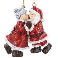 Gisela Graham Christmas Mr & Mrs Claus Hanging Tree Decoration (10871)