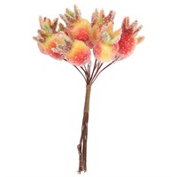Gisela Graham Christmas Orange Frosted Rosehip Artificial Floral Pick - 10cm (40211)