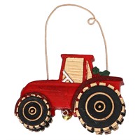 Gisela Graham Christmas Red Tractor Hanging Tree Decoration (11320)