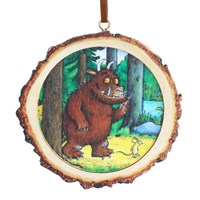 Gisela Graham Christmas The Gruffalo & Mouse Wood Log Hanging Christmas Tree Decoration (10546)