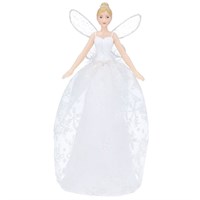 Gisela Graham Christmas White Dress Fairy Tree Topper (39318)