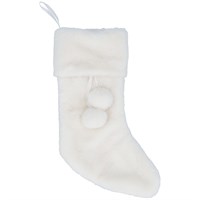 Gisela Graham Christmas White Faux Fur Stocking (33540)