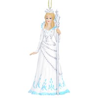 Gisela Graham Christmas White Snow Queen Hanging Christmas Tree Decoration (16141)