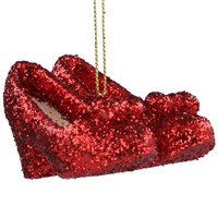 Gisela Graham Christmas Wizard Of Oz Red Glitter Slippers Hanging Christmas Tree Decoration (10681)