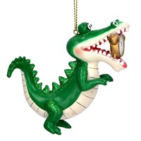Gisela Graham Christmas Peter Pan Crocodile with Clock Hanging Christmas Tree Decoration (16895)