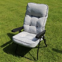 Glendale Dark Grey Deluxe Outdoor Garden Recliner Chair (LONG03)